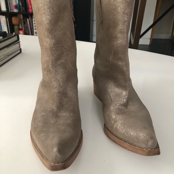 Jimmy Choo gold metallic western boots size 41 - Picture 5 of 6